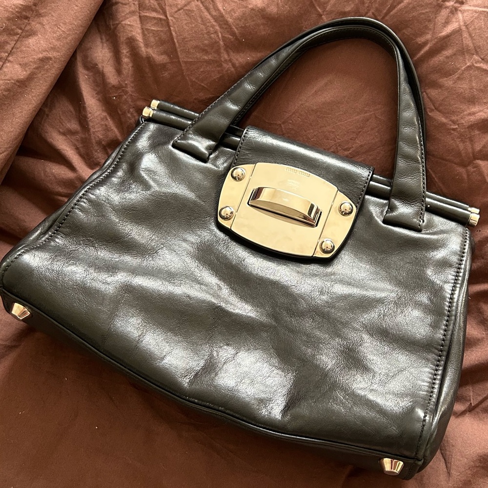 BLACK MIUMIU BAG - Picture 6 of 11